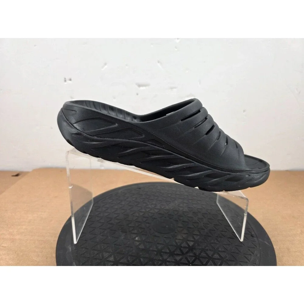 Hoka One One Ora Recovery Slide Sandals Shoes Mens Size 8 Black Comfort Slip On